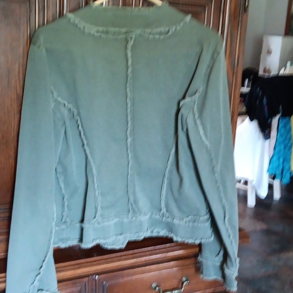 Trina Turk Jacket size 12, earth tone green - Picture 3 of 3